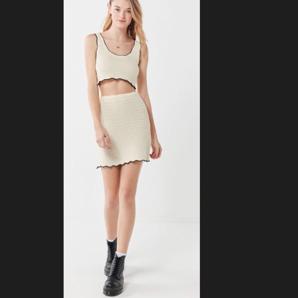 Urban Outfitters Crochet Mini Skirt - Picture 2 of 6